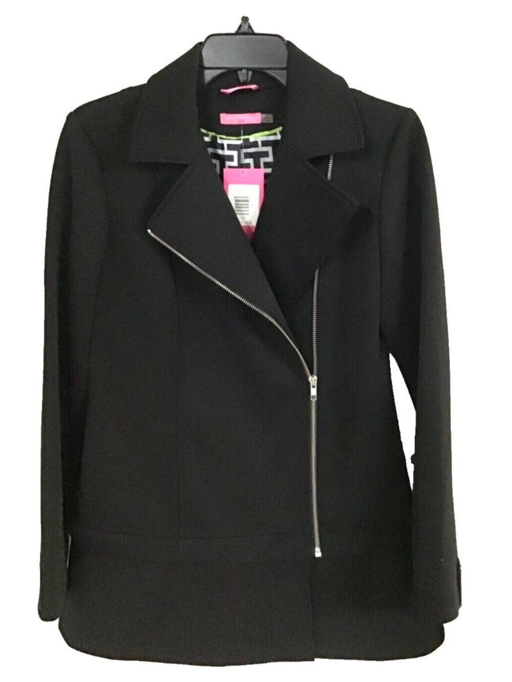 Isaac Mizrahi New York Chelsea Womens 4 Black Convertible Length Dress Jacket